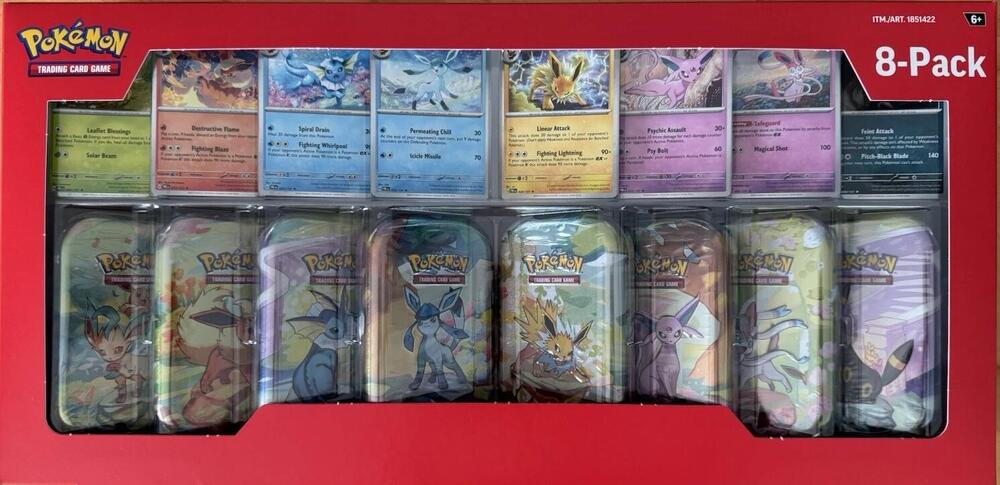 Costco Prismatic Evolutions 8-Pack Mini Tins  Card Stooges